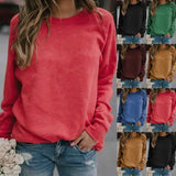 Zjkrl  -  holiday outfits Women's Top T-shirt Autumn/Winter  Long-sleeved Crew-neck Tees Top Playeras De Mujeres  Camisetas De Mujer Топ Blusas Tshirts