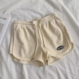Zjkrl  -  Women Casual Loose Drawstring Sports Shorts Elastic High Waist Fitness Running A-line Shorts Basic Yoga Wide Leg Trousers Summer