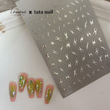 Zjkrl - Gold Silver Butterfly New Bronzing High Quality Adhesive Gilded Nail Stickers Nail Art Decorations Nail Decals Design T-2559