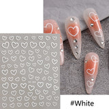 Sliver Stars Nails Stickers 3D Bronzing Laser White Cross Starlight Glossychic Y2k Stylish Adhesive Manicure Decorations SO-167