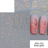 Sliver Stars Nails Stickers 3D Bronzing Laser White Cross Starlight Glossychic Y2k Stylish Adhesive Manicure Decorations SO-167