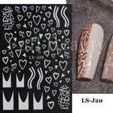 Zjkrl - Christmas Nail Sticker 3D Reflective Shiny Glitter Gold Silver Snowflake Elk Bells Decal Slider For Manicure Decoration NLLS-J24