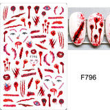 Zjkrl - Black Snake Nail Stickers Decals Gothic Halloween Design Adhesive Sliders for Nail Art DecorationTattoo Manicure Dropshipping
