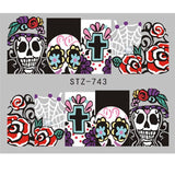 Zjkrl - Black Snake Nail Stickers Decals Gothic Halloween Design Adhesive Sliders for Nail Art DecorationTattoo Manicure Dropshipping