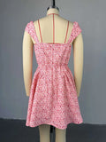 ZJKRL -  Short Sexy Women Dresses A Line High Waisted Short Summer Dress Square Collar Elegant Sweet Lady Dresses