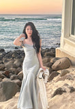 ZJKRL -  New Summer French Fashion Women Spaghetti Strap Elegant Long Mermaid Ruffles Dresses Evening Party Prom Clothes
