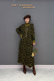 Zjkrl - 2023 Spring Autumn New Korean Fashion Trend High Neck Leopard Knitted Dress Women Streetwear Sweater Dress ZXF769