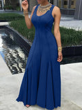 ZJKRL -  Dress Long Ladies Summer Solid Color Sleeveless Tank Dress Women One Piece Wear High Waist A-line Sexy Maxi Dress Free Shipping