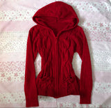 ZJKRL  -  Daily Y2K Women Tight fitting Clothing Harajuku Female Knit Sweater Classic Casual Solid Zip Hoodies Winter Popular Warm Surcoat