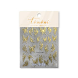 Zjkrl - Gold Silver Butterfly New Bronzing High Quality Adhesive Gilded Nail Stickers Nail Art Decorations Nail Decals Design T-2559