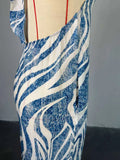 ZJKRL -  Summer Jumpsuits Ladies One Piece Outfit V Neck Sexy Backless Halter Jumpsuit Zebra Pattern Women Royal Blue Jumpsuit Elegant