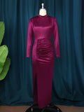 Zjkrl  -  Long Dress Women Party Pleated Bandage Elegant Evening High Waist Summer Dresses Prom Formal Green Bodycon Maxi Work Vestidos