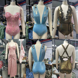 ZJKRL  -  New 3D Butterfly Decoration Sweet Girl Pink Shiny One-piece Swimsuit Set for Beauty Women