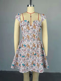 ZJKRL -  Short Sexy Women Dresses A Line High Waisted Short Summer Dress Square Collar Elegant Sweet Lady Dresses