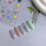 Zjkrl - Gold Silver Butterfly New Bronzing High Quality Adhesive Gilded Nail Stickers Nail Art Decorations Nail Decals Design T-2559