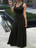 ZJKRL -  Dress Long Ladies Summer Solid Color Sleeveless Tank Dress Women One Piece Wear High Waist A-line Sexy Maxi Dress Free Shipping