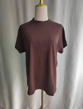 Zjkrl  -  Summer New T Shirt Women Half High Collar Short Sleeve Loose Pullover Tee Japanese Simple Solid All-match Casual Tops