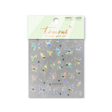 Zjkrl - Gold Silver Butterfly New Bronzing High Quality Adhesive Gilded Nail Stickers Nail Art Decorations Nail Decals Design T-2559