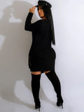 GUWU Sexy Hollow Out Hole Mesh Sheer Patchwork Sweater Dresses Women Long Sleeve Elegant Elastic Knit Rib Mini Club Party Dress