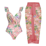 ZJKRL  -  One-piece swimsuit for women, sexy skirt, cover the belly, slimming, split skirt, large size, new