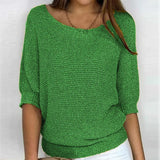 Zjkrl  -  Jumpers Women Purple Fall Winter Spring Sweaters Three Quarter Sleeve Sweater Jumpers  Elegant Streetwear Y2k Tops Short Jumper