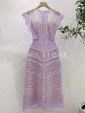 Zjkrl  -  holiday outfits Boho Backless Dress Embroidery Lace Party Woman Sexy Dresses Runway Vintage Summer Sundress Women Beach Sleeveless Vestido