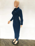 ZJKRL  -  Autumn New Women's Romper Long Sleeve Lapel Tight Comfortable Street Can Wear Solid Color Female Romper Pants