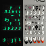 Zjkrl - Christmas Nail Sticker 3D Reflective Shiny Glitter Gold Silver Snowflake Elk Bells Decal Slider For Manicure Decoration NLLS-J24