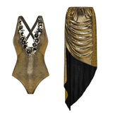ZJKRL  -  New 3D Butterfly Decoration Sweet Girl Pink Shiny One-piece Swimsuit Set for Beauty Women