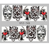 Zjkrl - Black Snake Nail Stickers Decals Gothic Halloween Design Adhesive Sliders for Nail Art DecorationTattoo Manicure Dropshipping