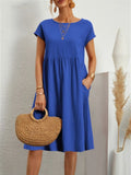 Zjkrl - Elegant bodycon sexy cotton Women's dress for women  summer A-line short sleeve boho midi dresses woman robe femme ladies