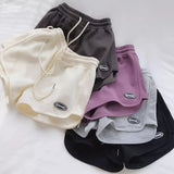 Zjkrl  -  Women Casual Loose Drawstring Sports Shorts Elastic High Waist Fitness Running A-line Shorts Basic Yoga Wide Leg Trousers Summer