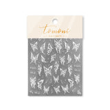 Zjkrl - Gold Silver Butterfly New Bronzing High Quality Adhesive Gilded Nail Stickers Nail Art Decorations Nail Decals Design T-2559