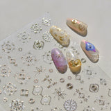 Zjkrl - Gold Silver Butterfly New Bronzing High Quality Adhesive Gilded Nail Stickers Nail Art Decorations Nail Decals Design T-2559