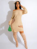 GUWU Sexy Hollow Out Hole Mesh Sheer Patchwork Sweater Dresses Women Long Sleeve Elegant Elastic Knit Rib Mini Club Party Dress