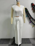 ZJKRL -  Elegant White Long Dress Silk Stretchy Ladies Sexy Dress Evenings Party Summer Floor-length Tight Dress