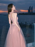 ZJKRL -  Casual Spring Summer Solid Holiday Dresses Ladies Deep V Rose Patchwork Party Dress Elegant High Waist Pleated Long Dress Z658