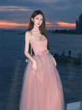 ZJKRL -  Casual Spring Summer Solid Holiday Dresses Ladies Deep V Rose Patchwork Party Dress Elegant High Waist Pleated Long Dress Z658
