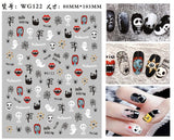 Zjkrl - Black Snake Nail Stickers Decals Gothic Halloween Design Adhesive Sliders for Nail Art DecorationTattoo Manicure Dropshipping