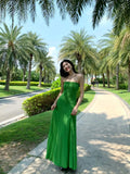 ZJKRL -  Sleeveless Floral Print Suspender Dress Women Fashion V-neck Slim Maxi Dresses Summer Chic Female Beach Party Club Robe Z642