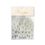 Zjkrl - Gold Silver Butterfly New Bronzing High Quality Adhesive Gilded Nail Stickers Nail Art Decorations Nail Decals Design T-2559