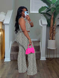 ZJKRL -  2 Piece Sets Womens Outfits Elegant Stretchy Knitted Summer Suit Sexy Sleeveless Top and Pant Suit