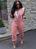 ZJKRL -  Women Sexy One Piece Jumpsuit Streetwear Summer V Neck Button Sleeveless Jumpsuit Sexy Jumpsuit Elegant Woman New in Clothes