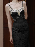 Zjkrl  -  holiday outfits Woman Party Backless Lace Runway Sleeveless Sexy Boho Embroidery Summer Vintage Dresses Dress Beach Sundress Women
