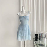 New Slim Spaghetti Strap Sexy Dress Solid Color Ruffles Summer Dress Casual Slip Dresses For Women