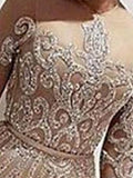 Zjkrl - Y2K Women's Sequined Train Dress Solid Color Strapless Embroidery Long Sleeve Office Lady Female Elegant Dresses 2023 Summer