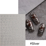 Sliver Stars Nails Stickers 3D Bronzing Laser White Cross Starlight Glossychic Y2k Stylish Adhesive Manicure Decorations SO-167