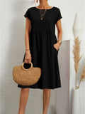 Zjkrl - Elegant bodycon sexy cotton Women's dress for women  summer A-line short sleeve boho midi dresses woman robe femme ladies