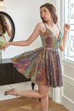 Zjkrl  -  Glitter Sequin Cocktail Hoco Dresses for Teens فساتين السهرة Mini Spaghetti Straps Pleated Graduation Dress for Kid vestidos