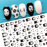 Zjkrl - Black Snake Nail Stickers Decals Gothic Halloween Design Adhesive Sliders for Nail Art DecorationTattoo Manicure Dropshipping